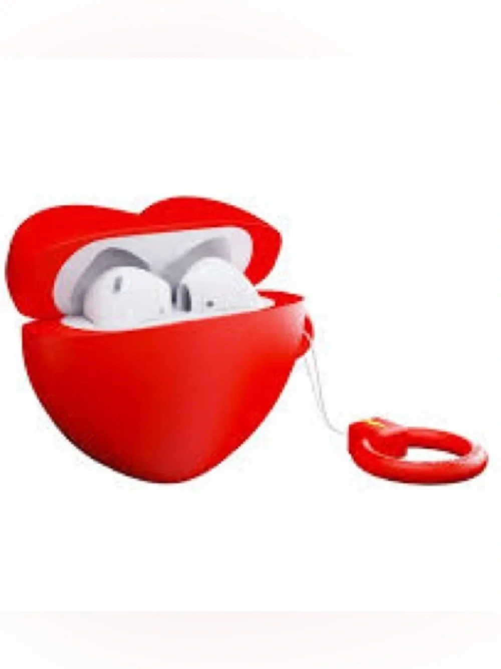 Red Heart Silicone Phone Case with Ring - Brand Unspecified